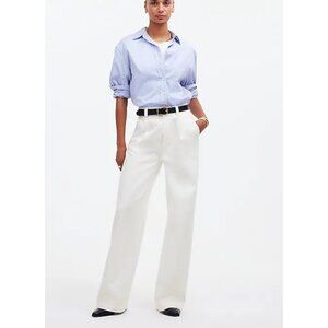 Madewell The Harlow Wide Leg Jean Airy Denim Edition Tile White Sz 31  NO670